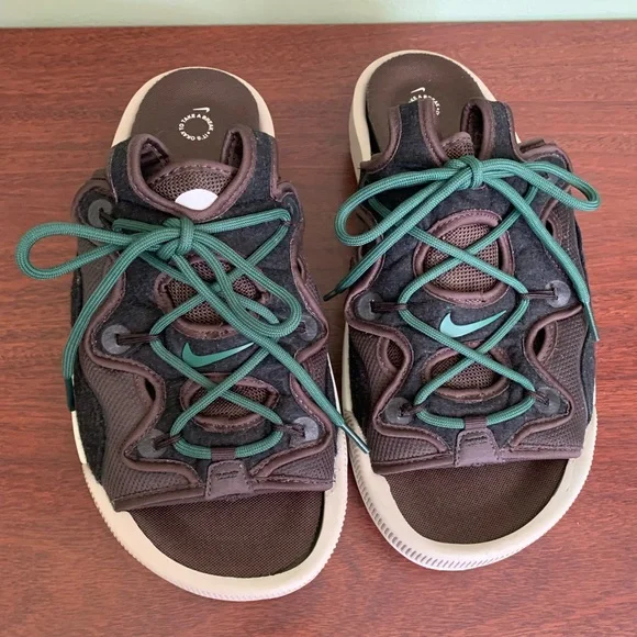 Nike | Men’s Offline 2.0 Velvet Brown Noble Green Walking Sandals - 10 - Picture 8 of 10